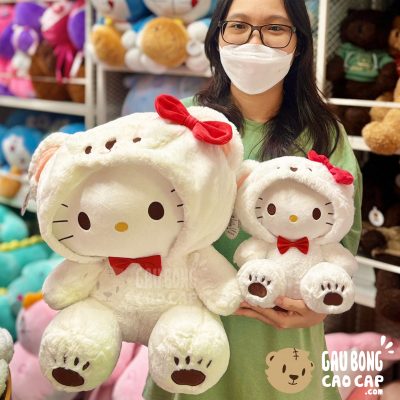 Gấu Bông Hello Kitty cosplay Gấu trắng bắc cực