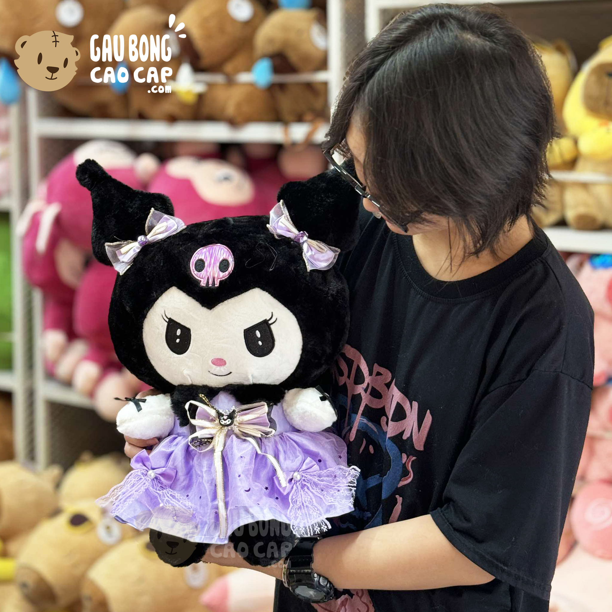 Gấu Bông Kuromi mặc đầm