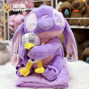 Gấu Bông Stitch ôm Vịt có mền 2in1 - 55cm