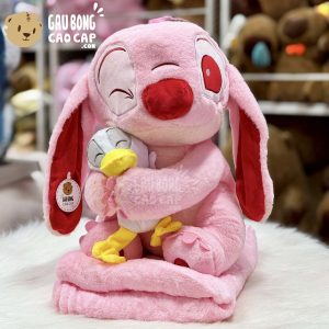 Gấu Bông Stitch ôm Vịt có mền 2in1 - 55cm