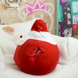 Gấu Bông Noel Gối ôm tròn đút tay Ông già Noel