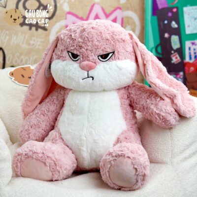 Thỏ Bông mặt quạo màu Hồng