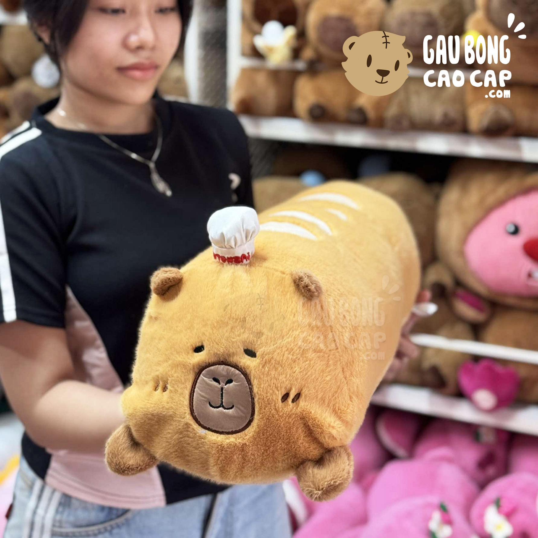 Gấu Bông Capybara Bánh mì gối ôm dài