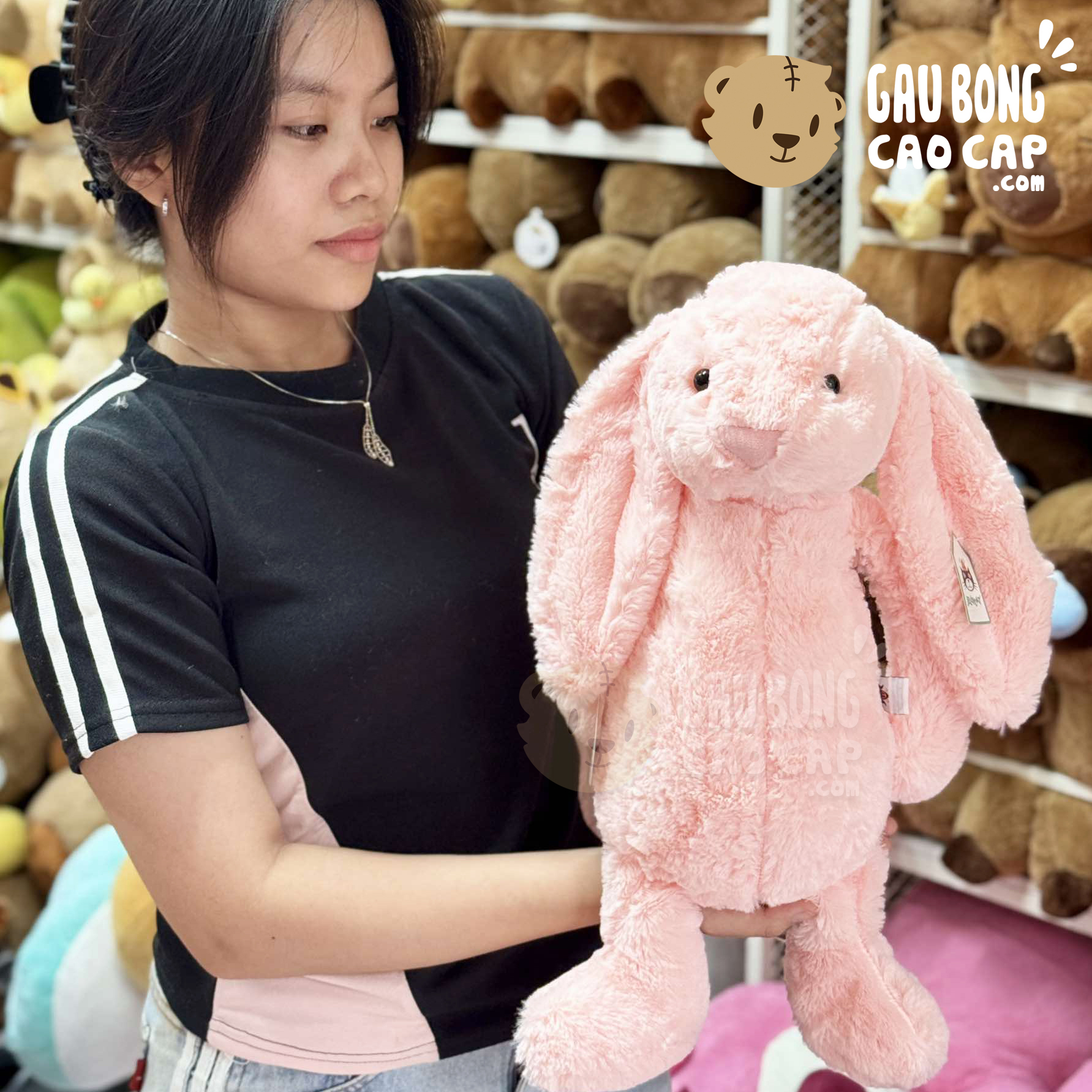 Thỏ Bông Jellycat lông tơ Smooth siêu mịn - Màu Hồng