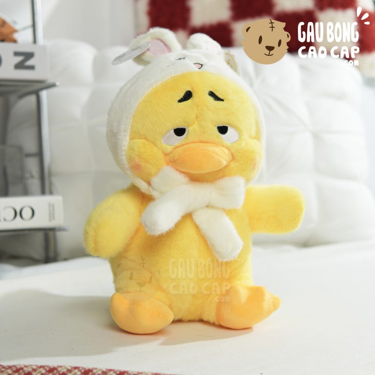 Gấu Bông Vịt Vàng cosplay Thỏ - Shop Vịt Bông - gaubongcaocap.com