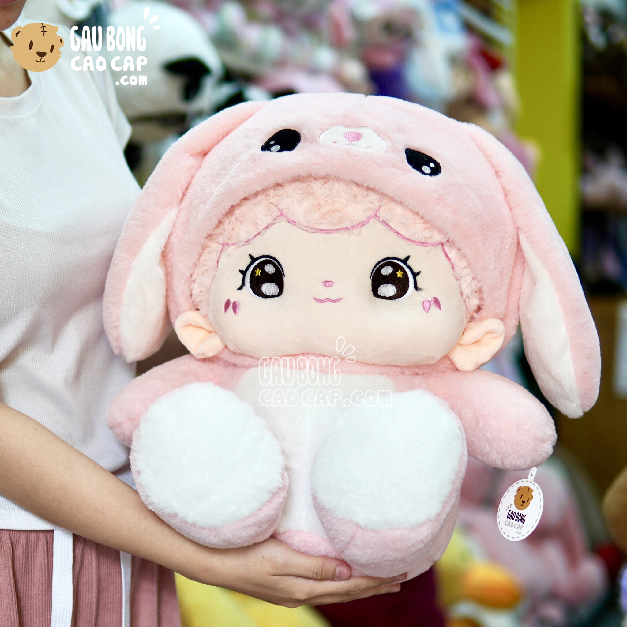 Gấu Bông Baby Three Little Boy cosplay Thỏ Hồng