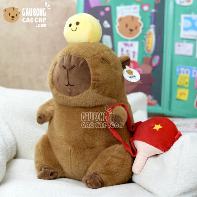 Gấu Bông Capybara đánh bóng bàn