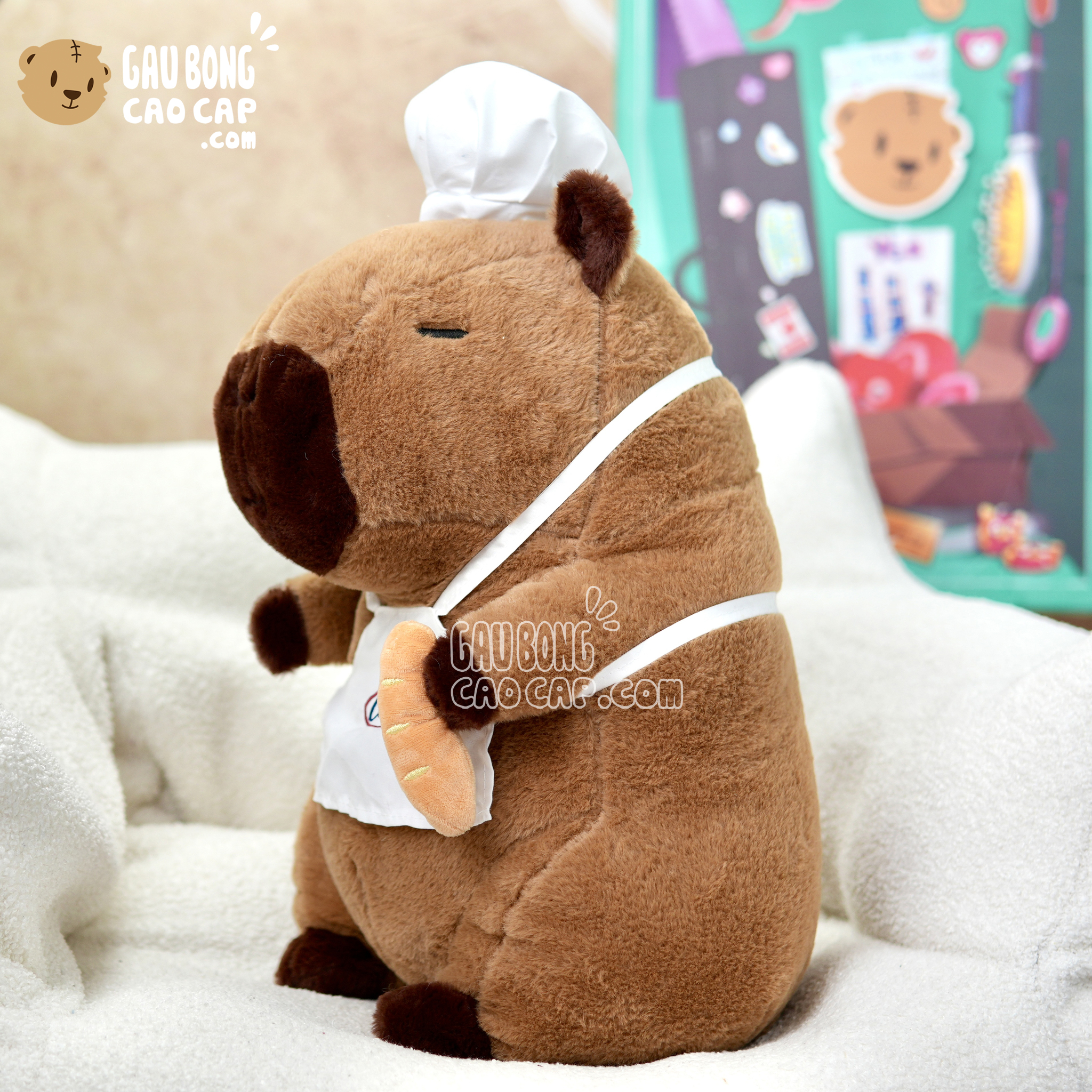 Gấu Bông Capybara đầu bếp