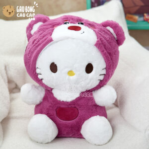 Gấu Bông Hello Kitty cosplay Lotso Hồng