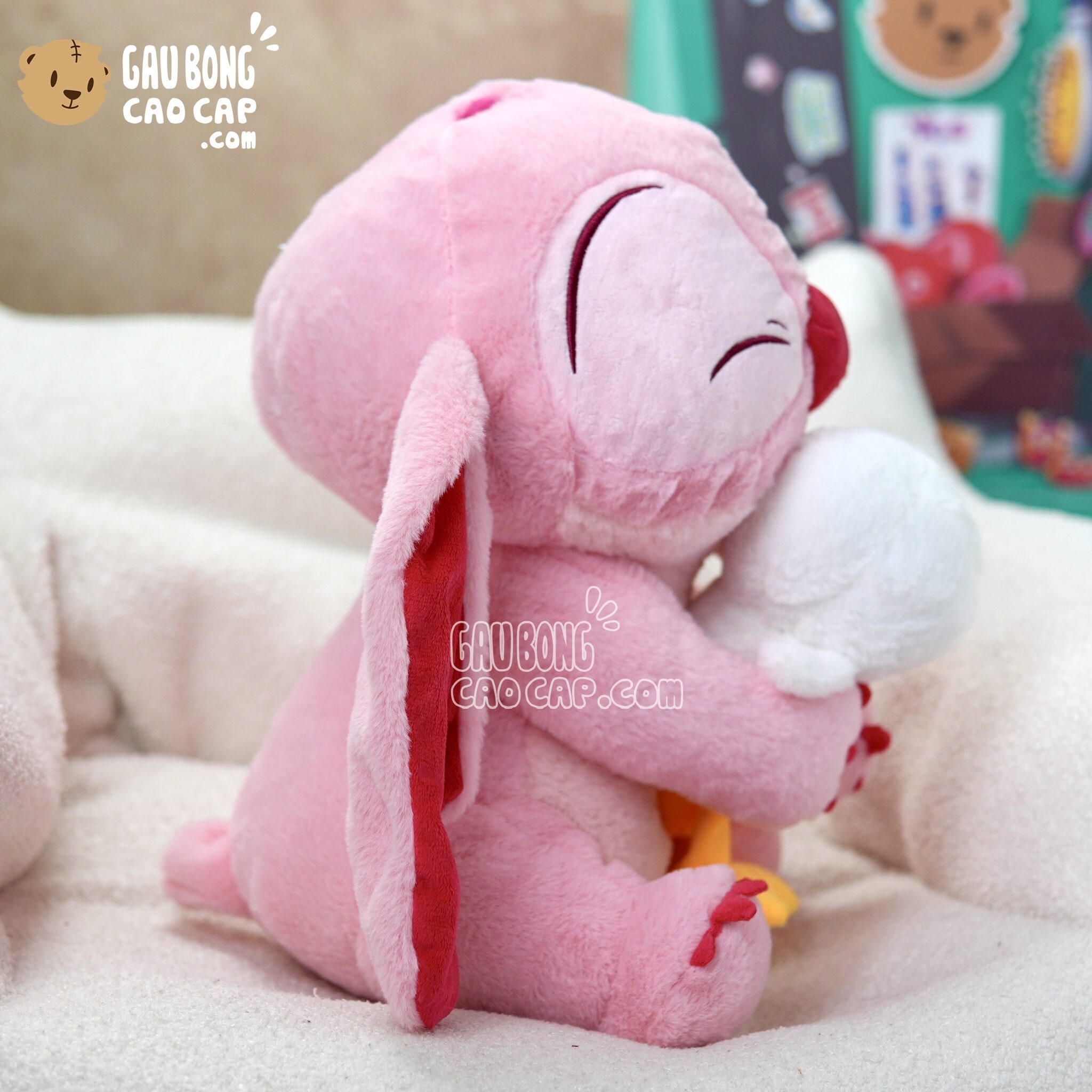 Gấu Bông Stitch Hồng ôm Vịt