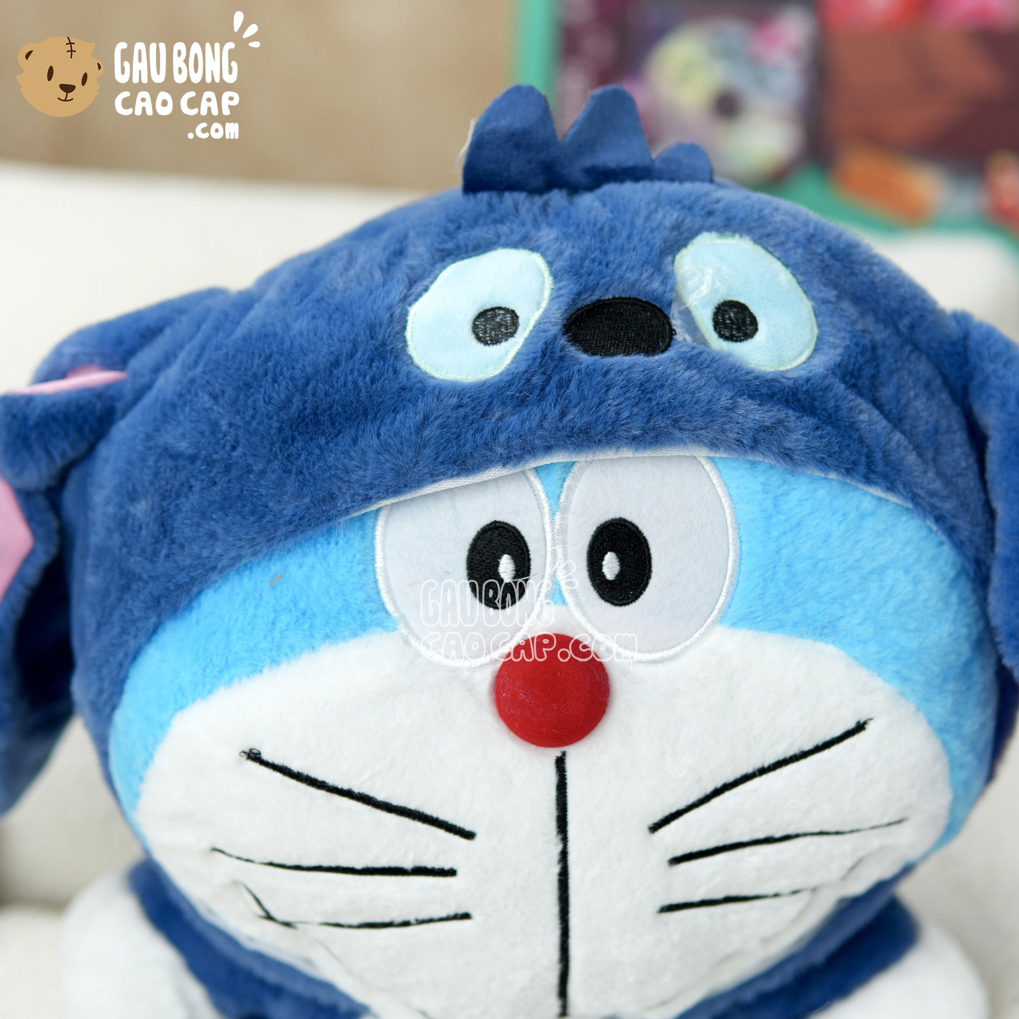 Gấu Bông Doremon cosplay Stitch Xanh