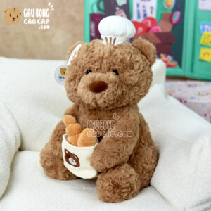 Gấu Bông Teddy đầu bếp ôm Bánh Mì