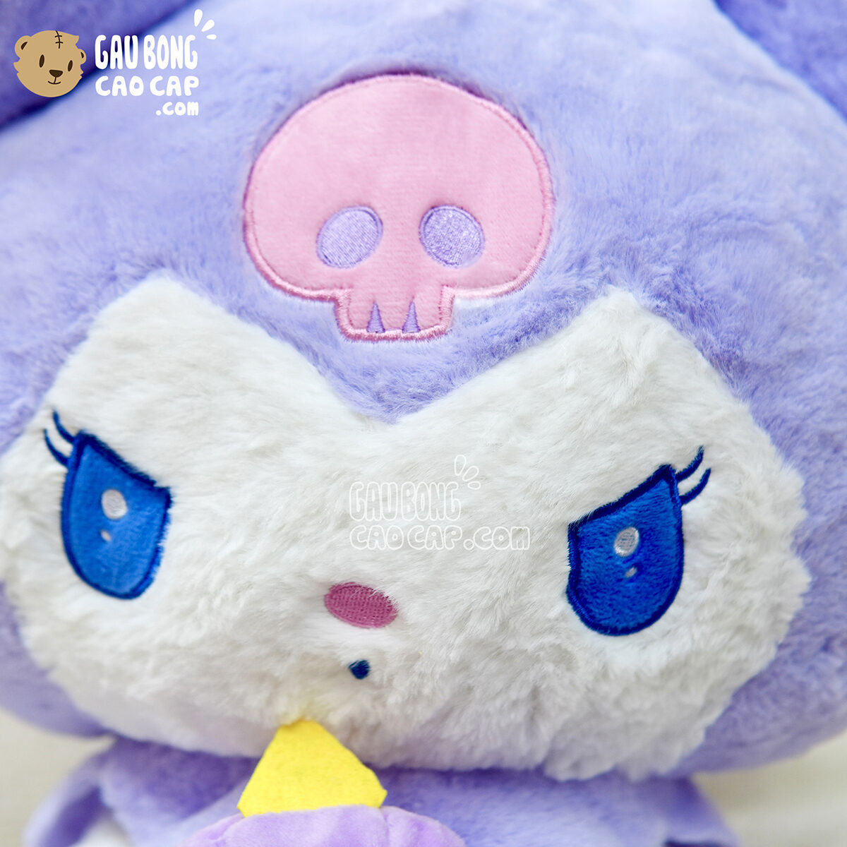 Gấu Bông Kuromi tím cầm kem
