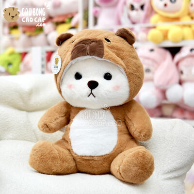 Gấu Bông Lena ngồi cosplay Capybara