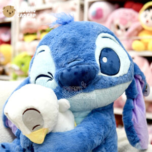 Gấu Bông Stitch xanh ôm Vịt Trắng