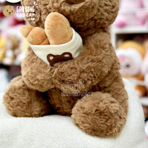Gấu Bông Teddy đầu bếp ôm Bánh Mì
