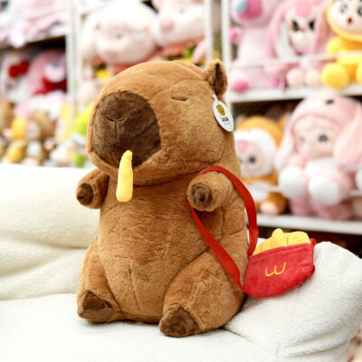 Gấu Bông Capybara rút Khoai Tây đeo Balo MacDonald