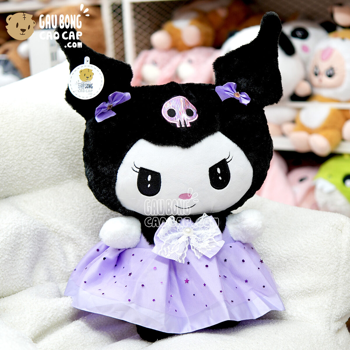 Gấu Bông Kuromi mặc đầm