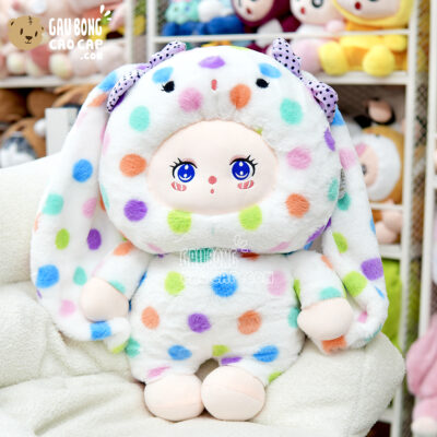 Gấu Bông Thỏ Liila lông chấm bi Color Full