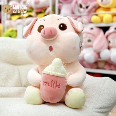 Heo Bông ôm Bình Sữa