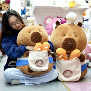 Gấu Bông Capybara đầu bếp bánh mì Gấu Bông Capybara đầu bếp bánh mì