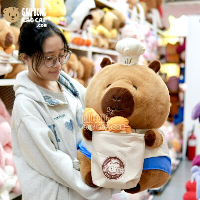 Gấu Bông Capybara đầu bếp bánh mì