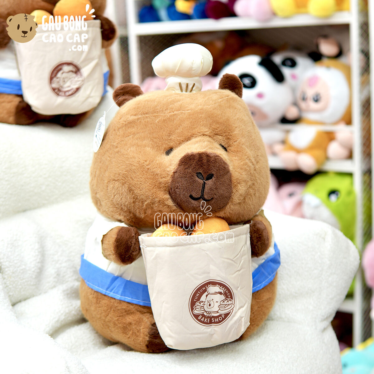 Gấu Bông Capybara đầu bếp bánh mì