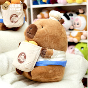 Gấu Bông Capybara đầu bếp bánh mì Gấu Bông Capybara đầu bếp bánh mì