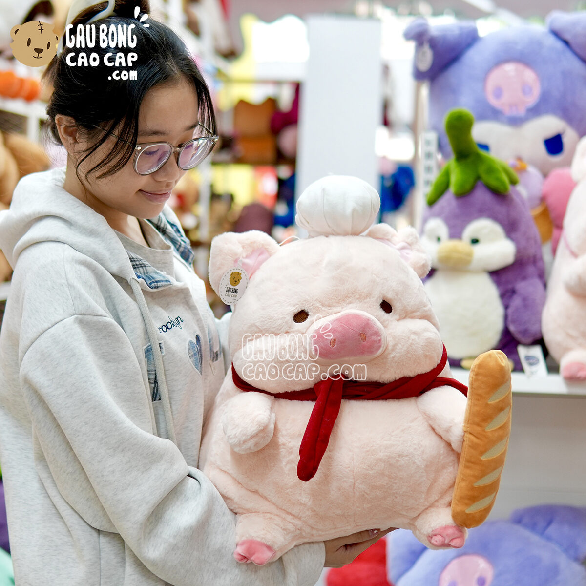 Heo Bông Lulu đầu bếp bánh mì