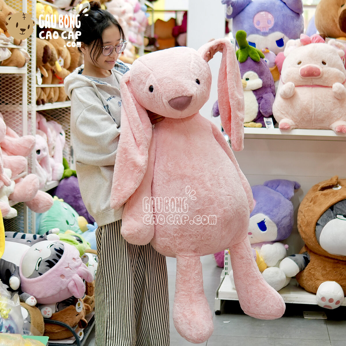 Thỏ Bông Jellycat lông tơ Smooth siêu mịn - Màu Hồng
