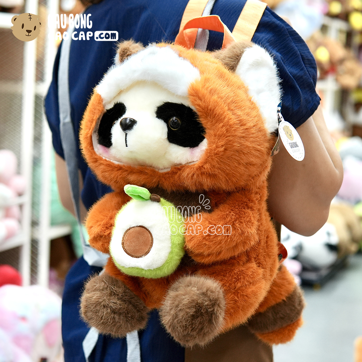 Balo Gấu Bông Gấu Trúc Đỏ