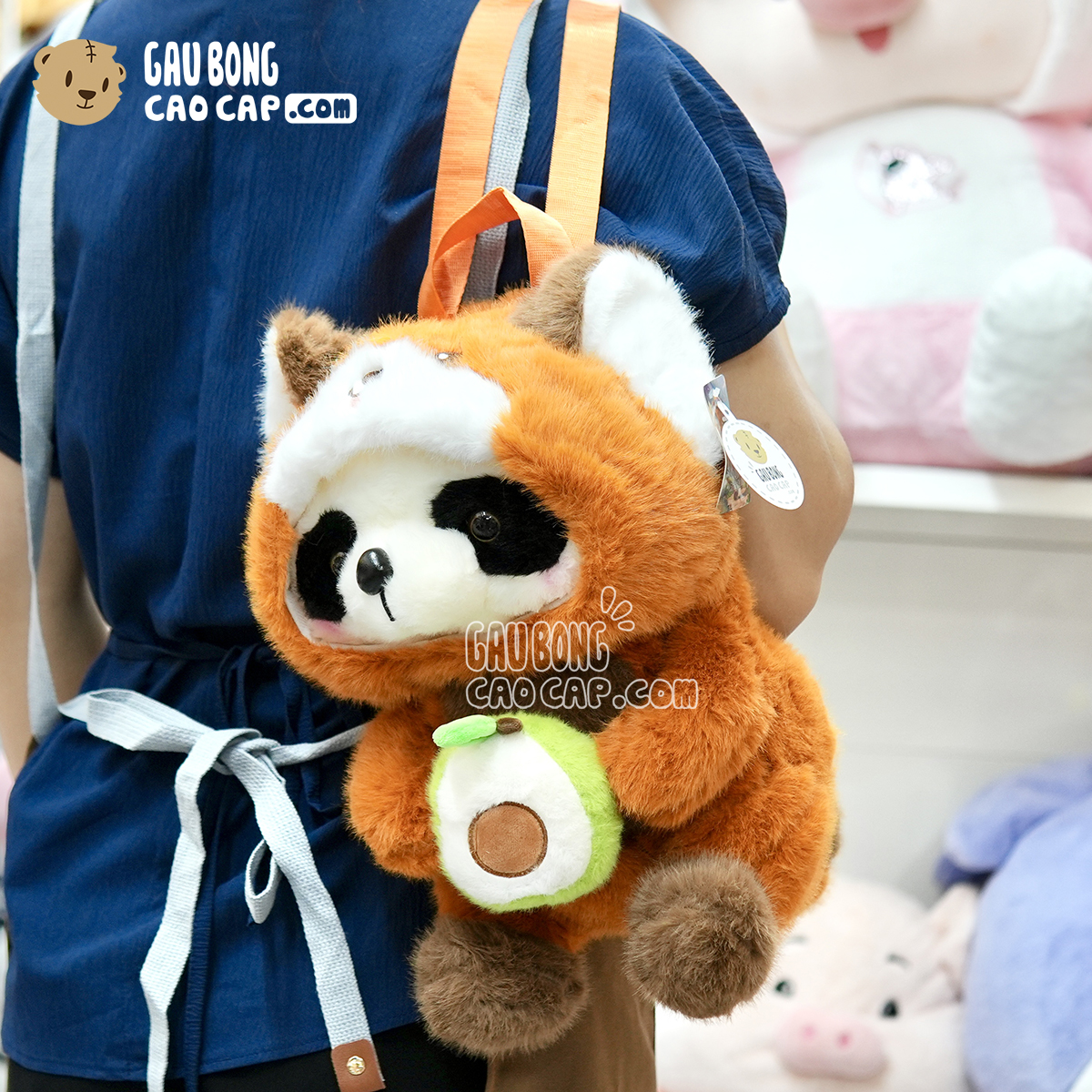 Balo Gấu Bông Gấu Trúc Đỏ