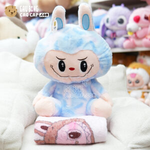 Gấu Bông Labubu có mền 2in1 màu Galaxy