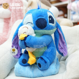 Gấu Bông Stitch ôm Vịt có mền 2in1 - 55cm