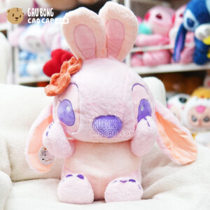 Gấu Bông Stitch Hồng đeo Tai Thỏ