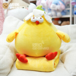 Gấu Bông Gà Bông Vàng có mền 2in1