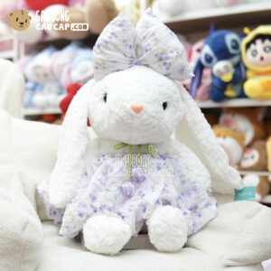 Thỏ Bông trắng mặc đầm hoa