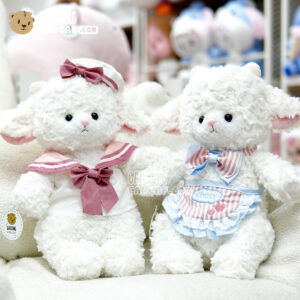 Cừu Bông đứng đeo nơ