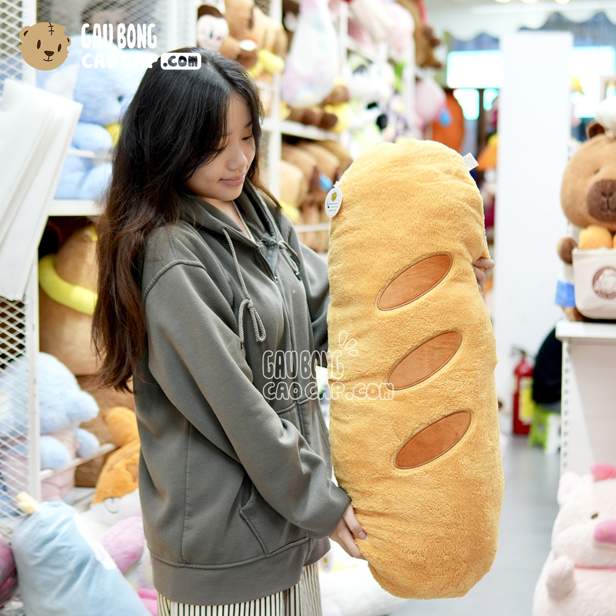 Gối ôm Bánh Mì Bông lông tơ mịn