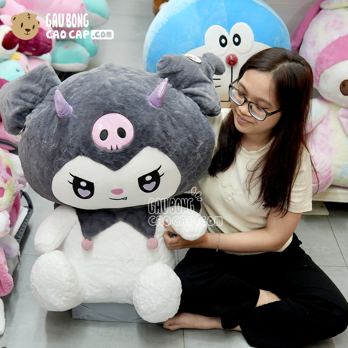 Gấu Bông Kuromi cosplay Dơi