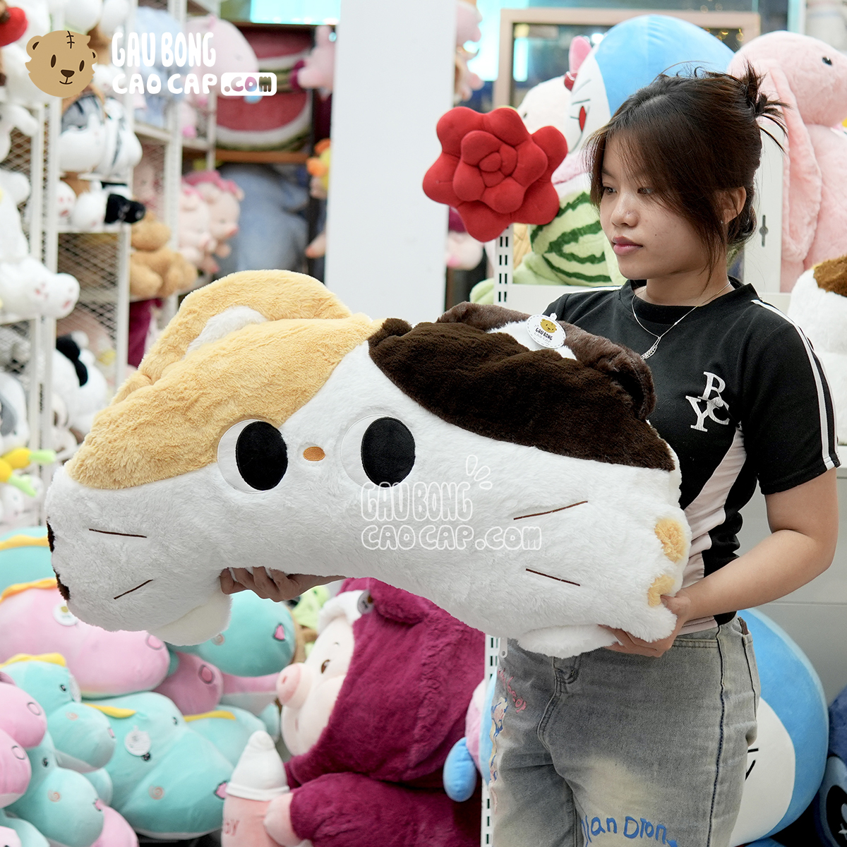 Mèo Bông Tam Thể gối ôm dài 85cm