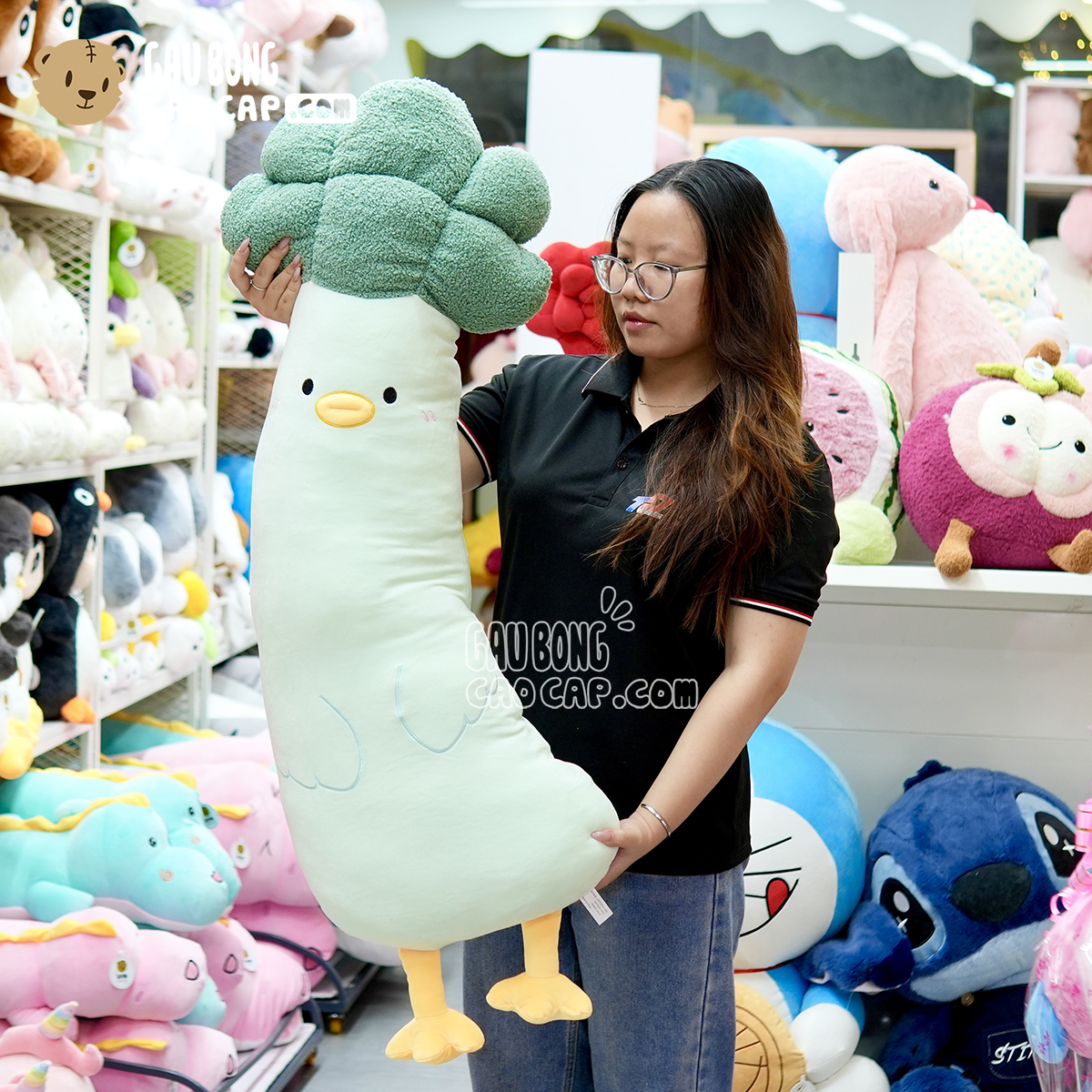 Vịt Bông cosplay Súp Lơ xanh lông mịn