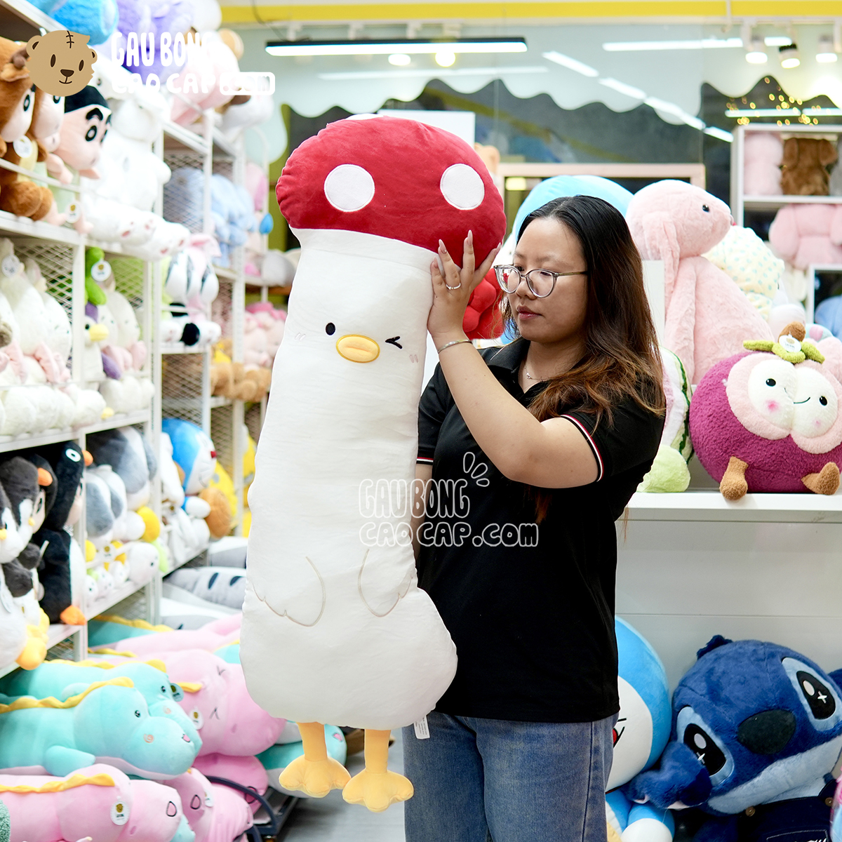 Vịt Bông cosplay Nấm Đỏ lông mịn