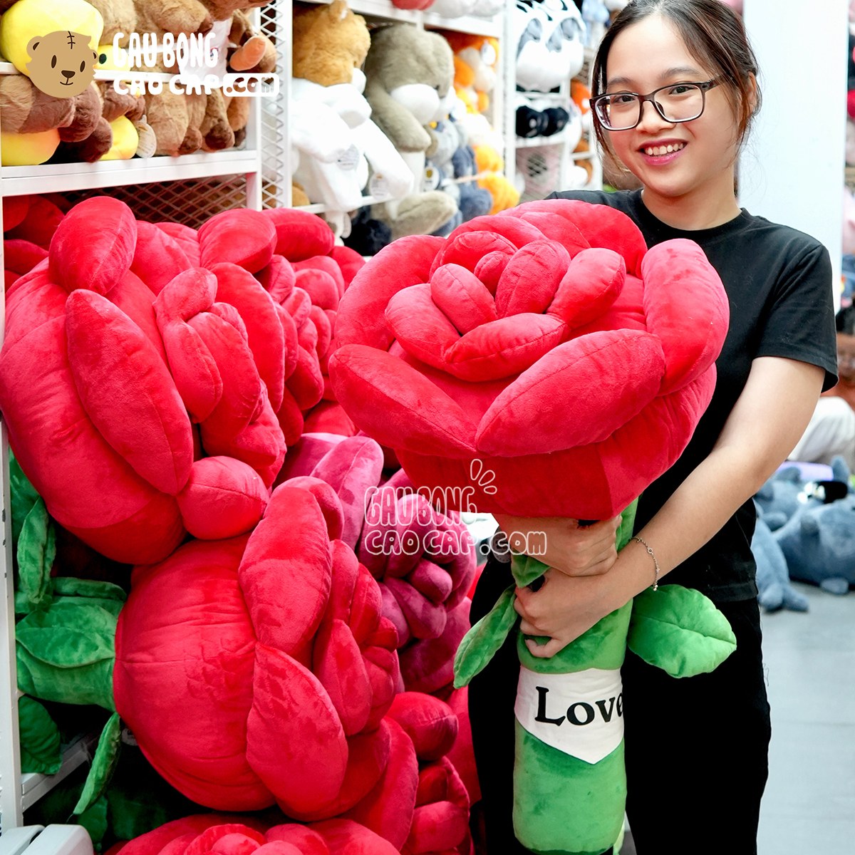 Gấu Bông Hoa Hồng Khổng Lồ