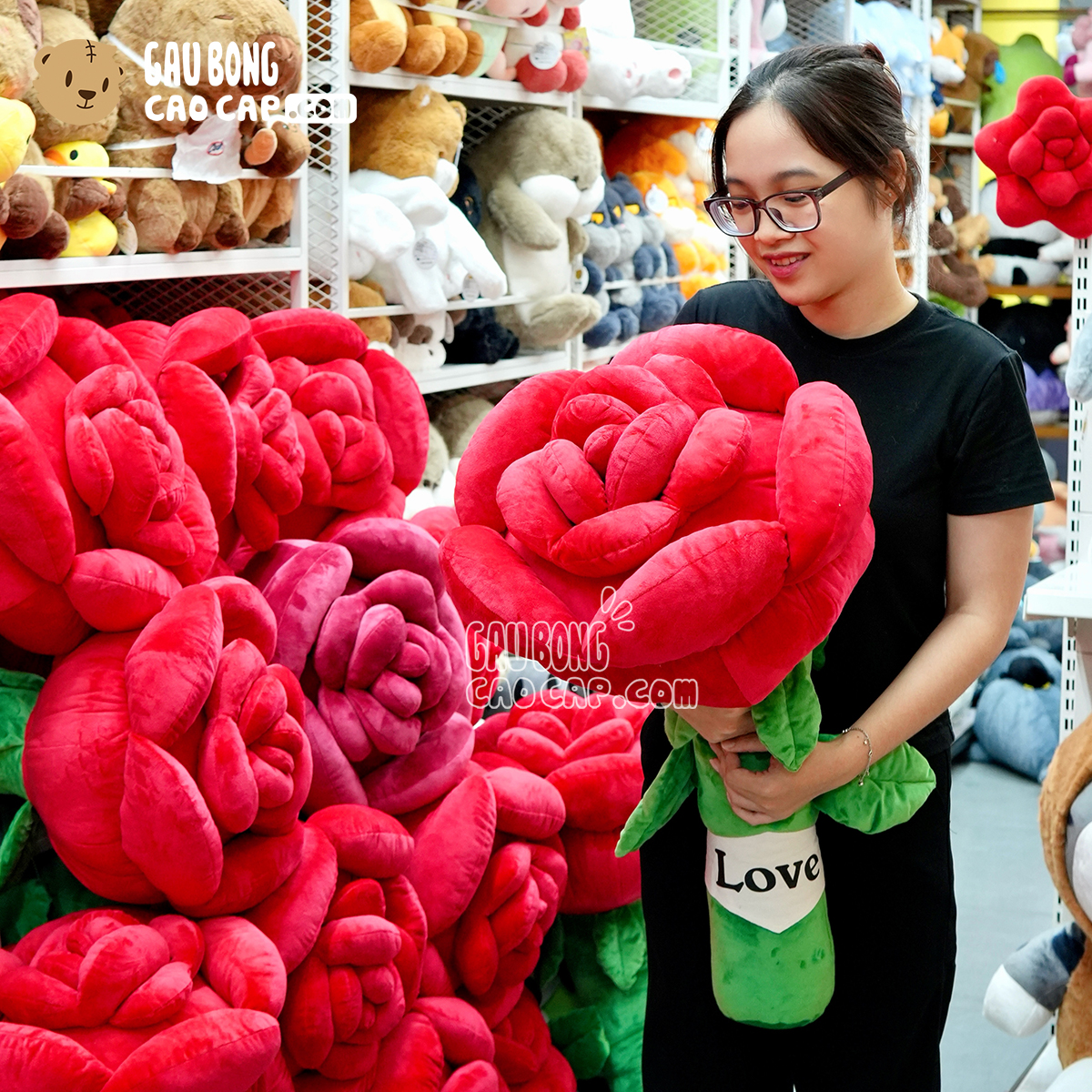 Gấu Bông Hoa Hồng Khổng Lồ
