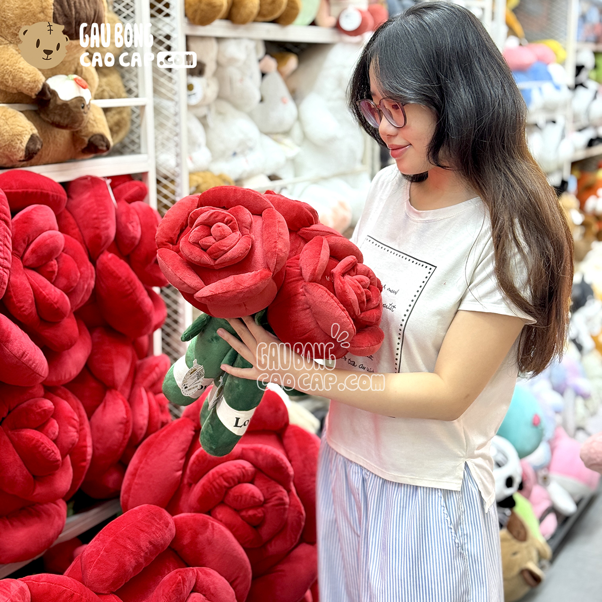 Gấu Bông Hoa Hồng Khổng Lồ