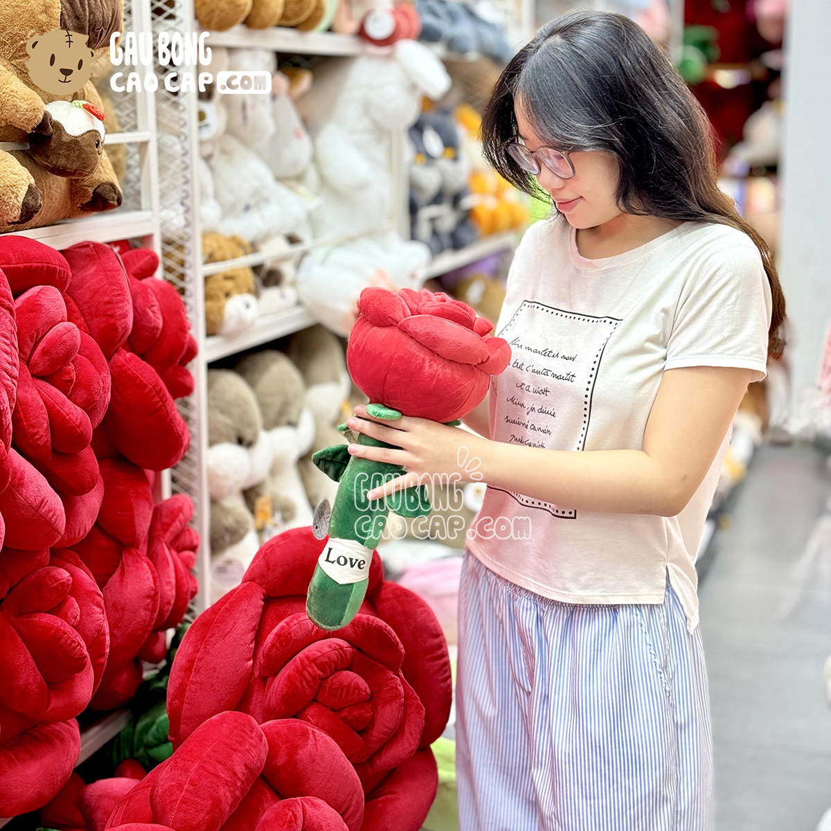 Gấu Bông Hoa Hồng Khổng Lồ