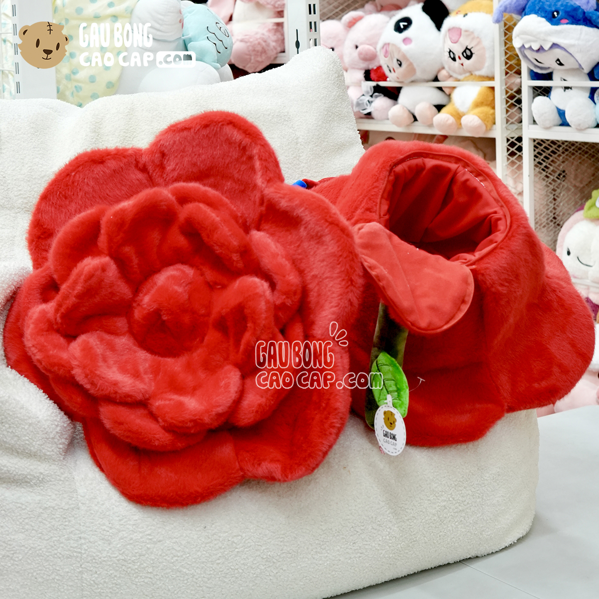Gấu Bông Hoa Hồng có ngăn Giấu Quà