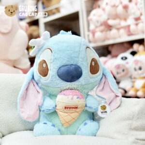 Gấu Bông Stitch xanh ôm Kem
