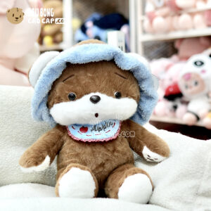 Gấu Nâu Baby cài băng đô đeo yếm Apple